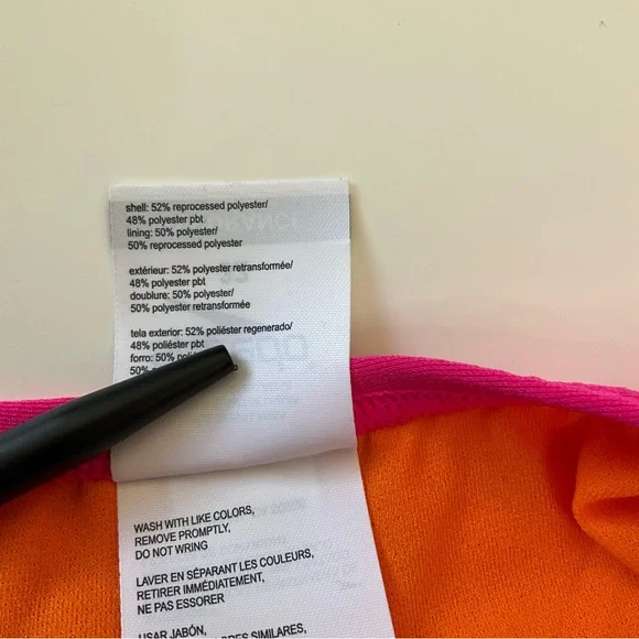 New Speedo Splice Tie-Back 970 One Piece Swimsuit Size 32 New With Tags Pink - Picture 7 of 13